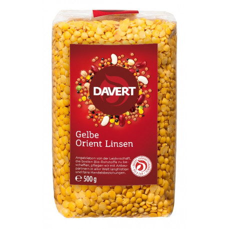 Davert - Gelbe Orient Linsen - 500g