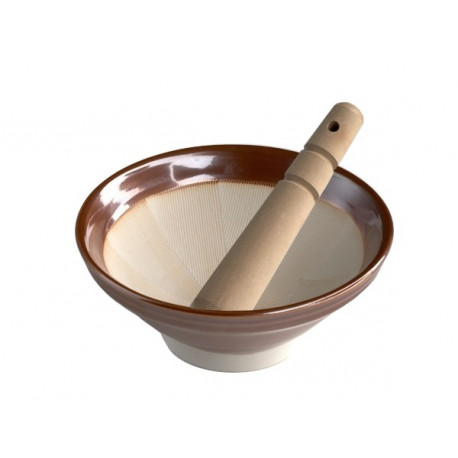 Terrasana - Suribachi Set - Giapponese Mortaio e Pestello in Ceramica