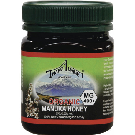 TranzAlpine organic Manuka honey MGO 400+ 250g