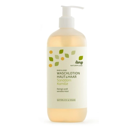 lenz - servizio Baby Detergente Pelle & Capelli di olivello spinoso Camomilla 500ml