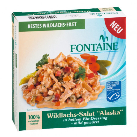 Fontaine - Saumon-Salade Alaska en clair, la Bio-Dressing - 200g