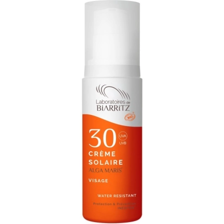 Alga Maris - Crema solar facial SPF 30 - 50m, sin película blanca