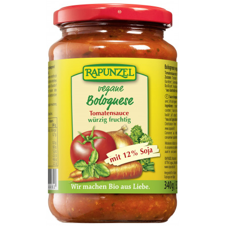 Rapunzel de la salsa de Tomate, Boloñesa vegana, con la Soja - 330ml