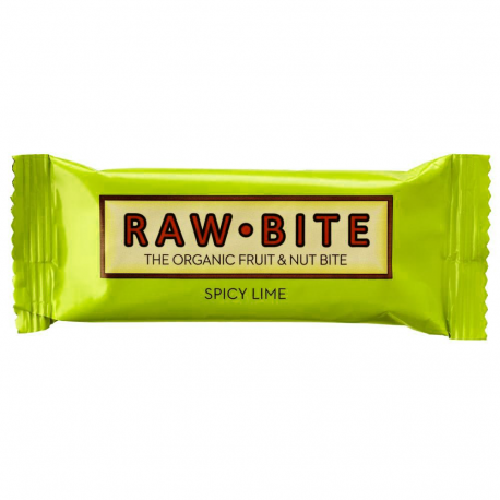 Raw Bite - Barre d'aliments crus BIO Citron vert épicé - 50g