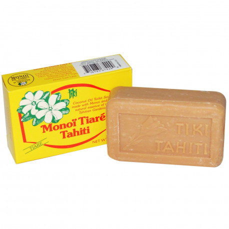 Monoi Tiki Tahiti - Monoi Tiare el aceite de Coco, Jabón De 130g