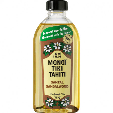 Monoi Tiki Tahiti - Tiare aceite de Coco, madera de Sándalo - 120ml