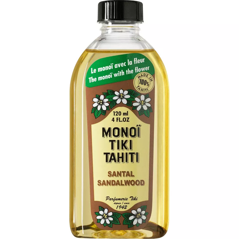 Monoi Tiki Tahiti - Tiare aceite de Coco, madera de Sándalo - 120ml