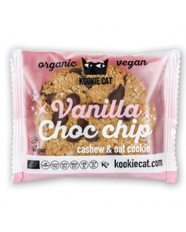 Kookie Cat - vanilla, and Chocolate Chips - 50g, Cashew-oat biscuit