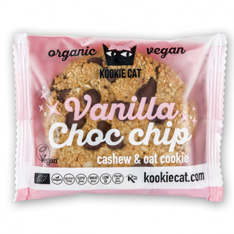 Kookie Cat - vanilla, and Chocolate Chips - 50g, Cashew-oat biscuit