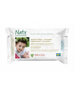 Naty - salviettine umidificate Sensitive, senza aggiunta di profumi - 56 Pezzi
