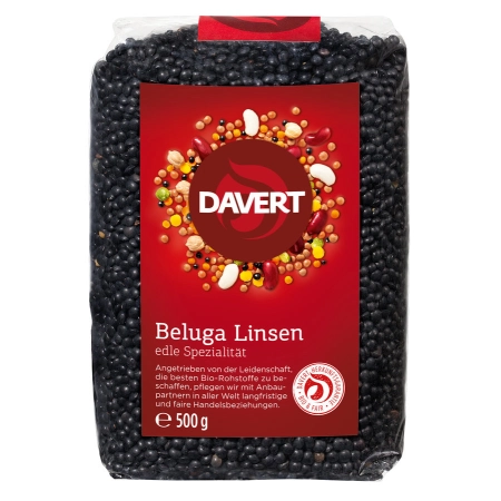 Davert de Lentejas Beluga, negro 500g