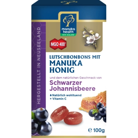 Manuka Health - Miel de Manuka Bonbons à Sucer Cassis 100g
