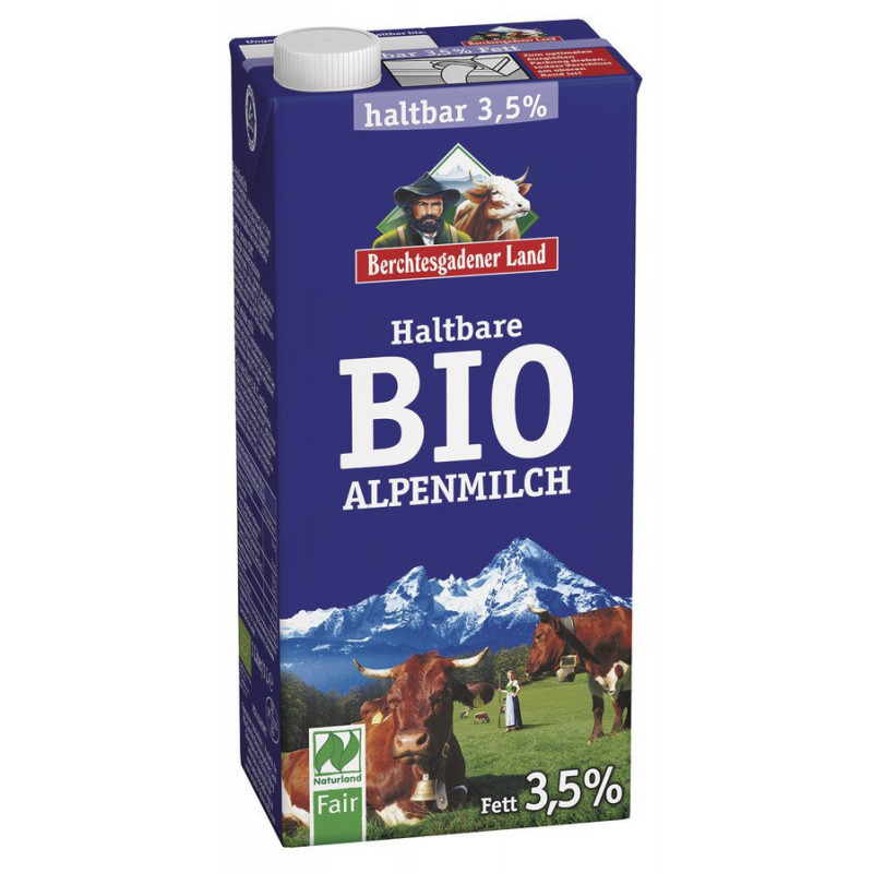Berchtesgadener Land - Durable organic Alpine milk 3,5% - 1l