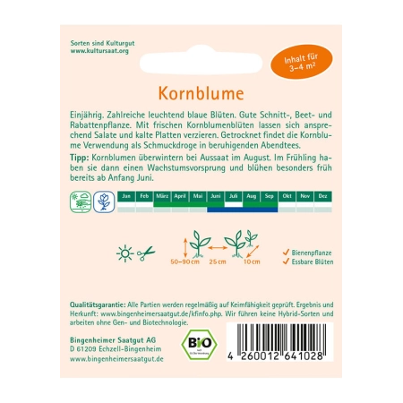 Bingenheimer Semi - Fiordaliso | Miraherba Bio Giardino