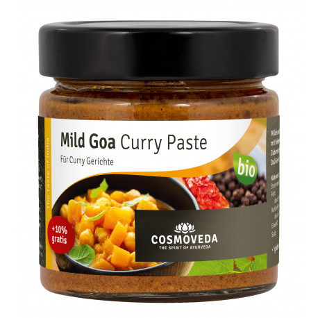 Cosmoveda - ORGANIC Mild Goa Curry Paste - For delicious curry dishes