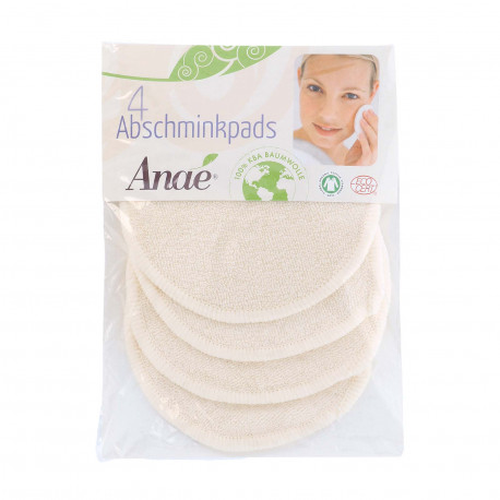 Anae - Abschminkpads Bio-Baumwolle - 4st | Miraherba Naturkosmetik