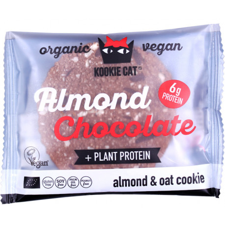 Kookie Cat - Mandel-Schokolade mit Protein - 50g | Miraherba Bio Kekse
