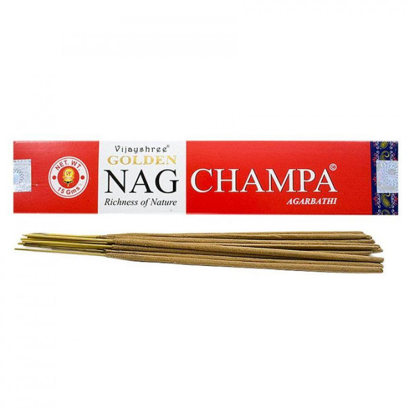 Vijayshree - bastoncini di Incenso Golden Nag Champa - 15g