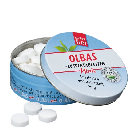 OLBAS Mini Pastillas sin Azúcar - 20g | Miraherba Alimentos