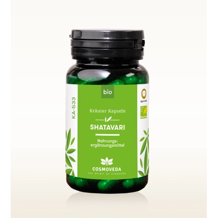 Cosmoveda - Cápsulas Shatavari BIO - 80 piezas | Miraherba Ayurveda