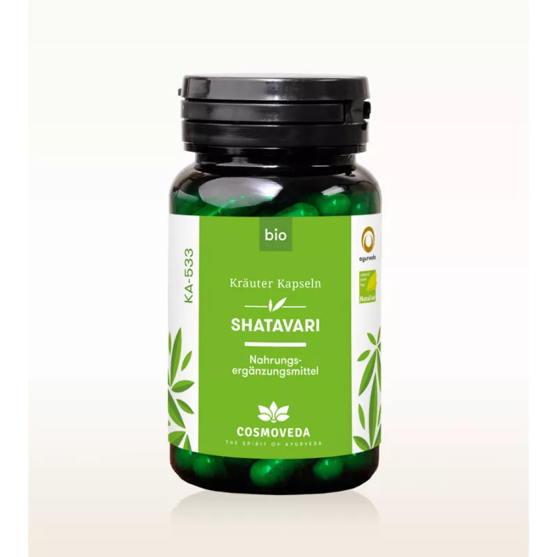 Cosmoveda - BIO Shatavari Kapseln - 80 Stück | Miraherba Ayurveda