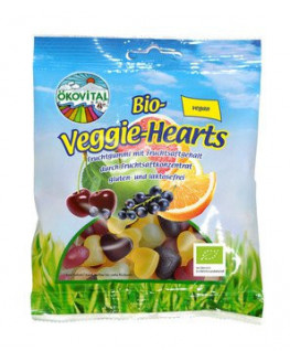 Ökovital - Bio Veggie Hearts - 80 g | Miraherba Bio Süßigkeiten