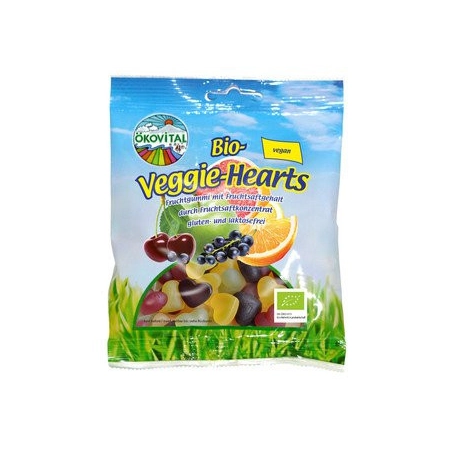 Ökovital - Bio Veggie Hearts - 80 g | Friandises bio Miraherba