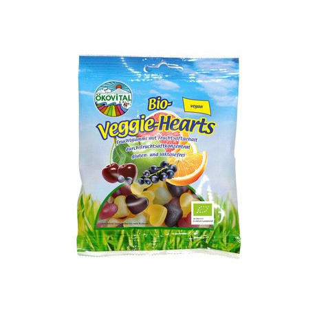 Ökovital - Bio Veggie Hearts - 80 g | Miraherba Bio Süßigkeiten