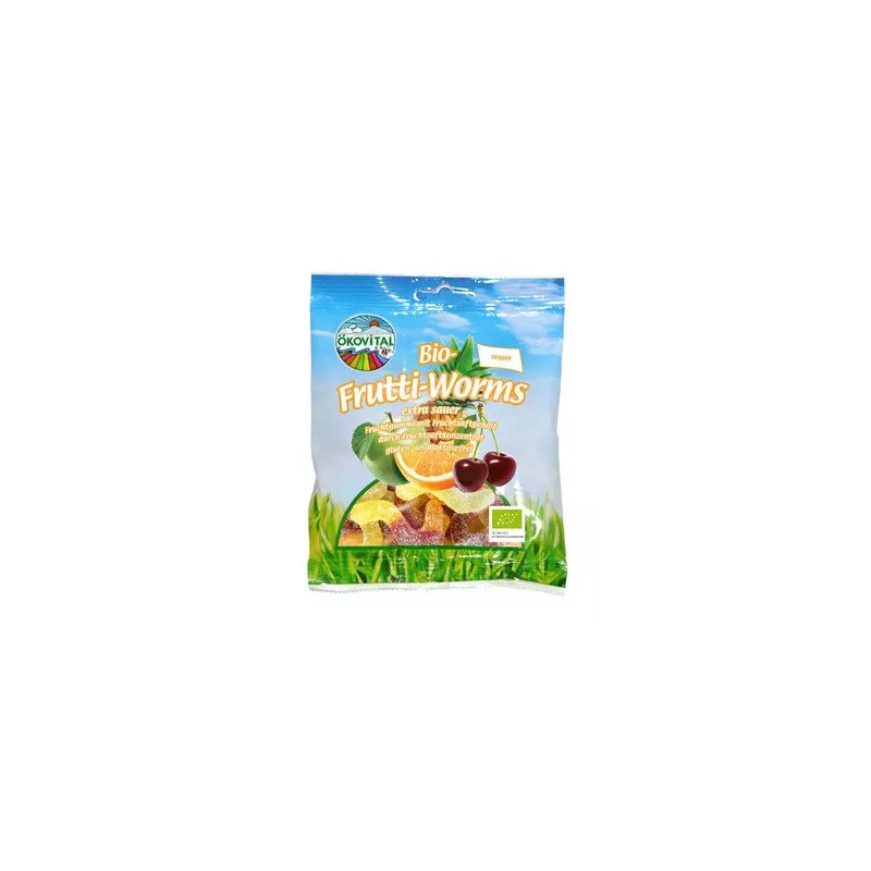 Ökovital - Bio Frutti Worms - 80 g | Miraherba plaisir de mâcher bio