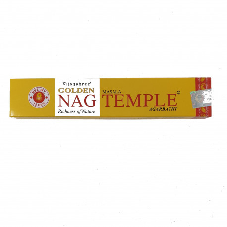 Vijayshree - Bastoncini di incenso Golden NAG Masala Temple - 15g