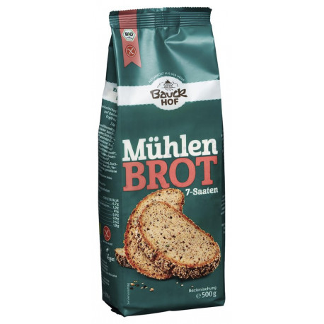 Bauckhof mill bread 7-seeds gluten free organic 500g