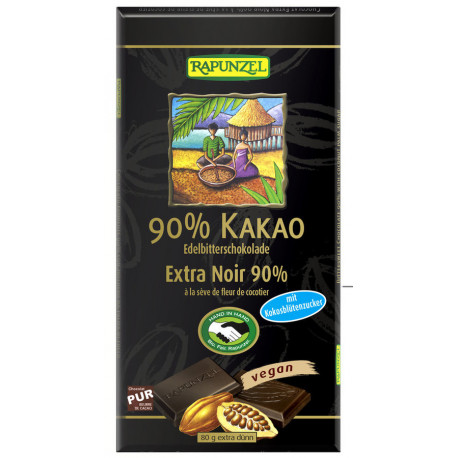 Rapunzel - Bitterschokolade 90% Kakao Kokosblütenzucker | Miraherba