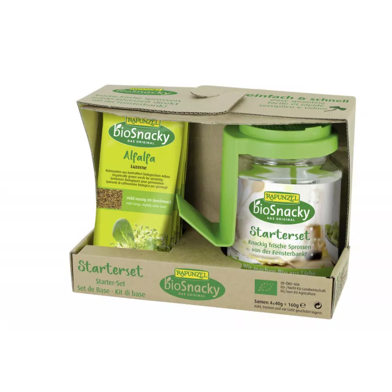 Rapunzel - sprouts Starter Set bioSnacky - 1st | Miraherba germ seeds