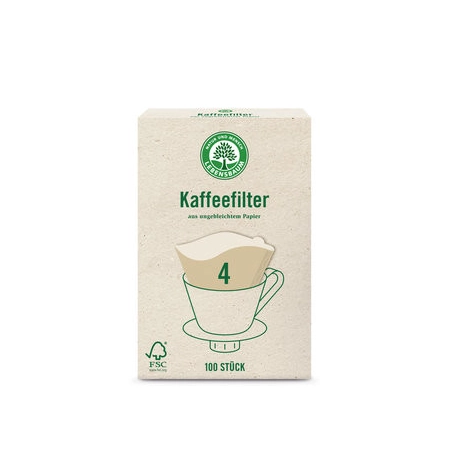 LEBENSBAUM - Kaffeefilter Gr. 4 - 100 St | Miraherba Öko Haushalt