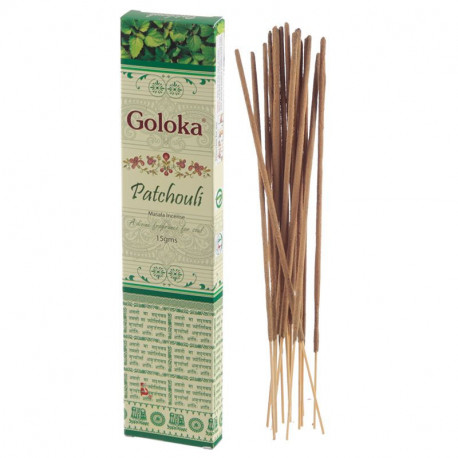 Goloka - Varillas De Incienso De Pachuli - 15g | Fumar Miraherba