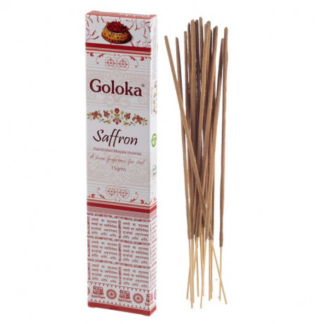 Goloka - Saffron Incense Sticks - 15g | Miraherba smoking