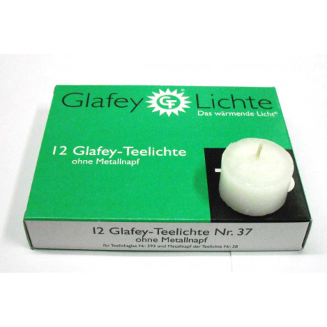 Lámparas Glafey - 12 velas de té sin funda | Miraherba