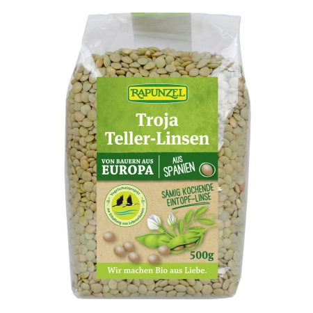 Rapunzel - Lentejas plato Troy - 500g | Comida ecológica Miraherba