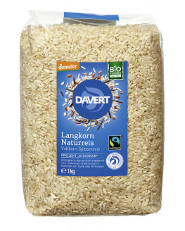 Davert - arroz integral de grano largo, grano entero - 1 kg