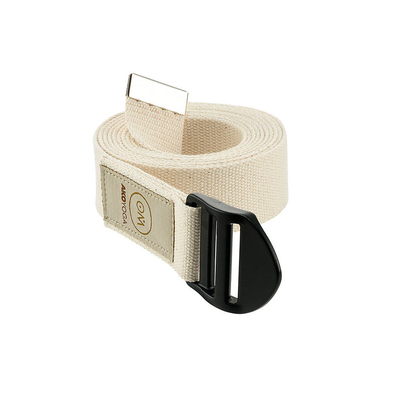 AKO Yoga - Yoga Belt OM - natural white