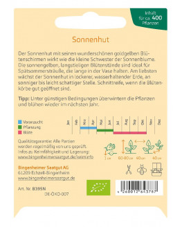 Bingenheimer Saatgut - Equinácea - 0,25 g | Plantas de Miraherba
