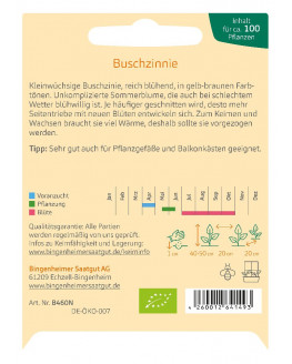 Bingenheimer Saatgut - Buschzinnie - 0,4g | Miraherba Pflanzen