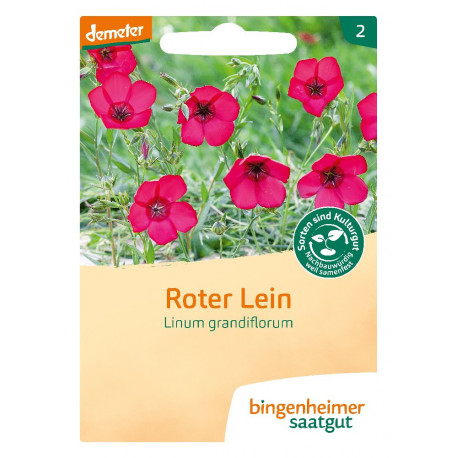 Bingenheimer Saatgut - Lin rouge - 0,4 g | Plantes de Miraherba