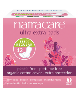 Natracare - Ultra Extra Serviettes Hygiéniques Normal - 12 Pièces