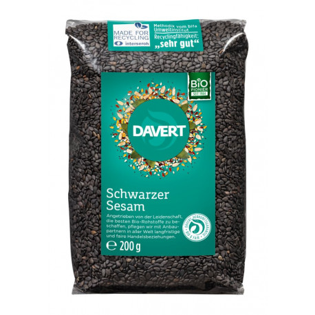 Davert - Sésame noir - 200g | Aliments biologiques Miraherba