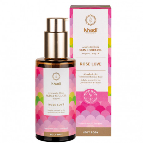 Khadi - Body Oil Rose Love - 100ml | Miraherba natural cosmetics