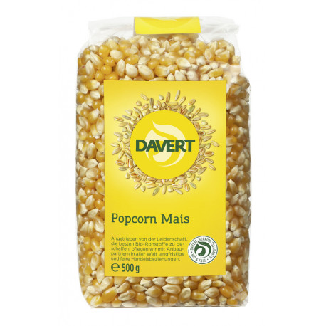 Davert - Maïs à éclater - 500g | Aliments biologiques Miraherba