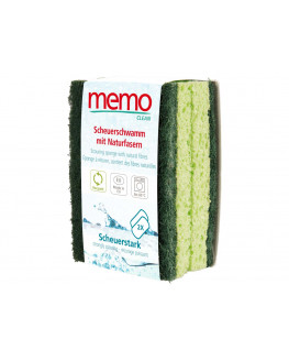 Memo - esponjas de fibra natural altamente abrasivas, paquete de 2