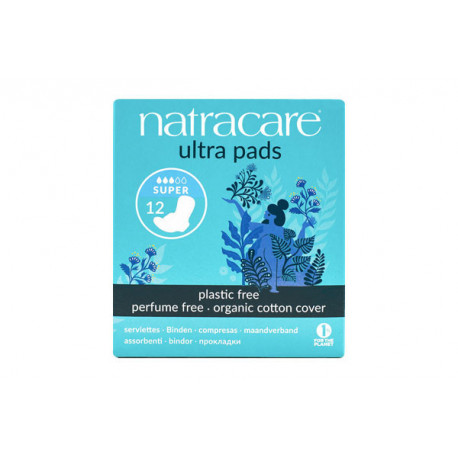 Natracare - Ultra Sanitary Pads Super - 12 Piece