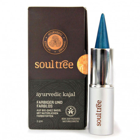 soultree - Azul aguamarina Kajal - 3g | Cosmética natural miraherba